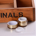 Round Cosmetic Gold Acrylic Jar 5ml For Cream